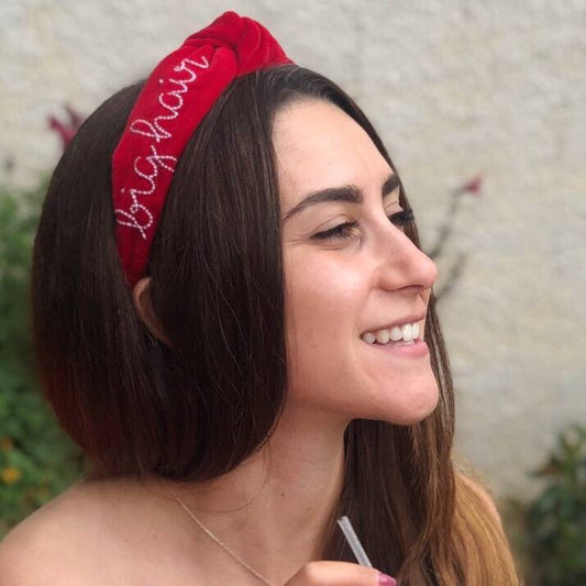 Personalised Embroidered Velvet Headband