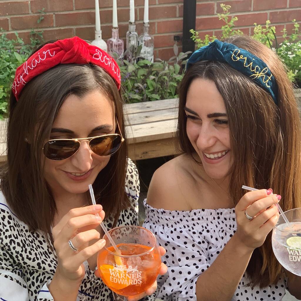Personalised Embroidered Velvet Headband